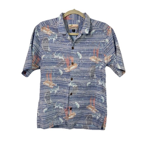 Patagonia Pataloha Voyage Great Wave Hawaiian Hemp Shirt Men’s XS