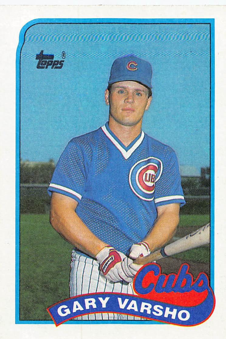 Gary Varsho 1989 Topps 613  Chicago Cubs Rookie Baseball Card