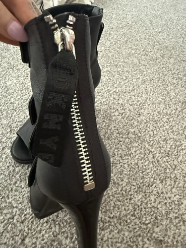 DKNY Ankle Boot With Peep Toe. Side Fastenings And Zip Back Size 5 - Picture 4 of 5
