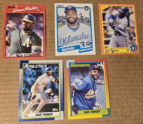 DAVE PARKER HOF LOT OF 50 Different Cards 1977-1992 Topps Fleer Donruss ++ Cobra - Picture 18 of 21