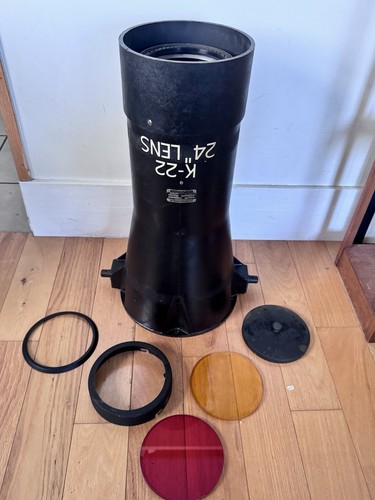 WWII Kodak Aero-Ektar 610mm, 24” f/6 Lens w/ K-22 Cone, USAAF Case & Filters - Picture 16 of 24