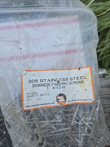 Swaneze 350 STAINLESS STEEL 2 1/4" Finish Trim Square Drive DECK SCREWS 9.5 LB - Picture 9 of 23