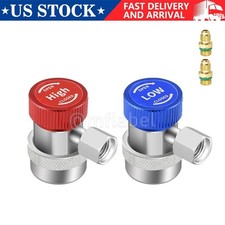 2Pack R134A Quick Connector Adapter Coupler Auto AC Manifold Gauge Low/High HVAC