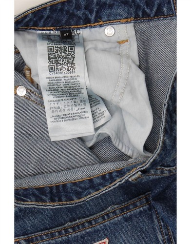 GUESS Womens Distressed Denim Skirt W27 Small Navy Blue Cotton AT06 - Picture 3 of 4