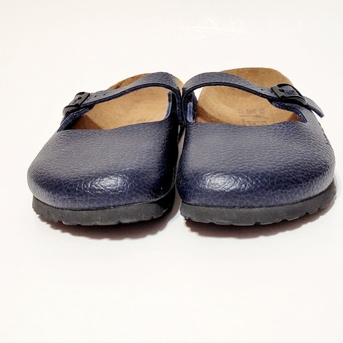 Birkenstock Birki's Maria Blue Leather Slip On Clogs Casual Sandals Wms 7US 38EU - Picture 8 of 24