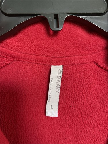 Old Navy Women's Red Long Sleeve 1/4 Zip Fleece Size Large - Picture 3 of 5