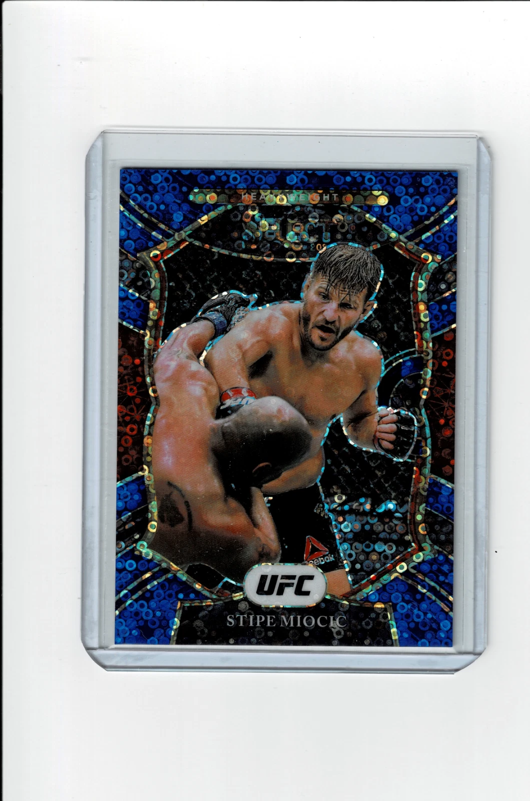 2021 Panini Select UFC - Concourse Stipe Miocic #61 Blue Disco Prizm /99