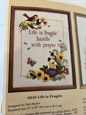 Vintage Creative Circle 1983 Crewel Embroidery Kit No. 1004 Life is Fragile NEW