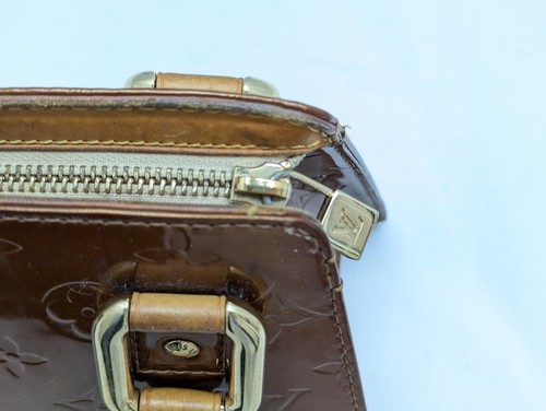 LOUIS VUITTON Vernis Monogram Mini Forsyth Hand Bag Brown M91120 Authentic LV - Picture 13 of 19