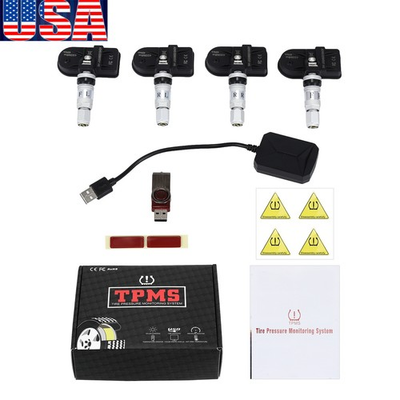 #ad #ad Android USB TPMS Car Tire Pressure Monitoring System Build in Battery Wireless $38.31