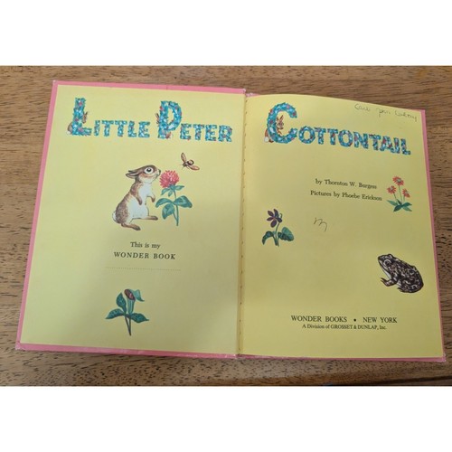 Vintage Little Peter Cottontail by Thornton W. Burgess Wonder Books - Afbeelding 3 van 6