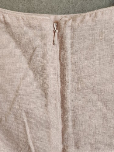 Vtg 90s Pink Linen Blend Sleevless Dress Sz 7 Girls Cottagecore - Picture 8 of 9