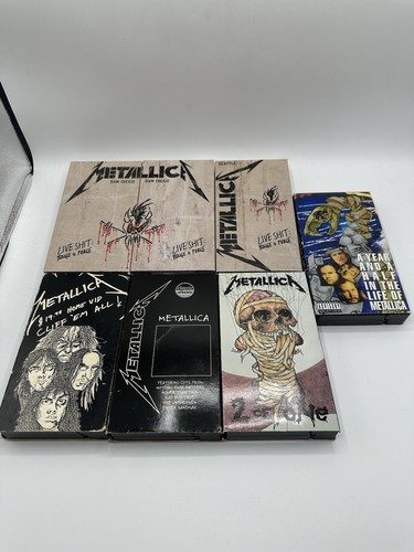 METALLICA VHS Lot 7 - 2 Of One 19.98 Live Year And A Half Rock Metal VHS Movies