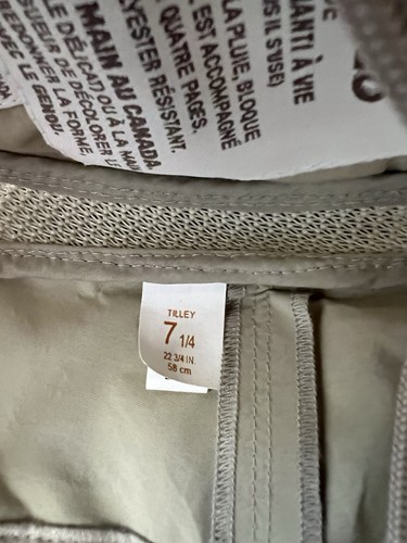 Tilley LTM5 Airflo schmaler Sonnenhut, Größe 7 1/4 hellbraun khaki, Unisex - Bild 7 von 7