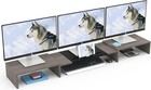 Extra Long Triple Monitor Stand Riser Adjustable 3-Shelf Desktop Organizer
