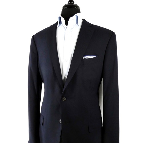 Ermenegildo Zegna Sport Jacke Milano Cool Effekt Struktur Navy Blazer 56 L 46 L