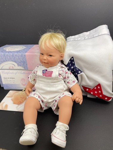 Lee Middleton Original Puppen - Stars & Stripes 22" Vinyl Künstler Studio Baby Puppe