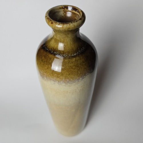 Vaso bottiglia ceramica studio 10" marrone smalto a goccia rustico moderno arredamento casale - Foto 13 di 19