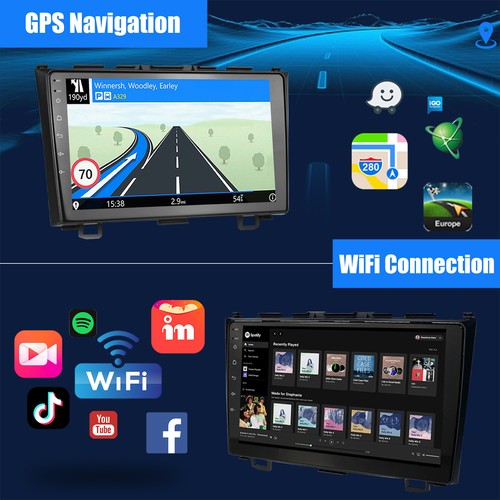 9"Apple Carplay For Honda CRV 2007-2011 Car Stereo Android 13 1+32G GPS SWC +DvR - Picture 10 of 16