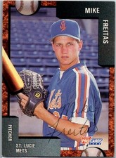 1992 -Mike Freitas- ProCards Autograph/Signed/Auto Baseball Card #1740 NY Mets
