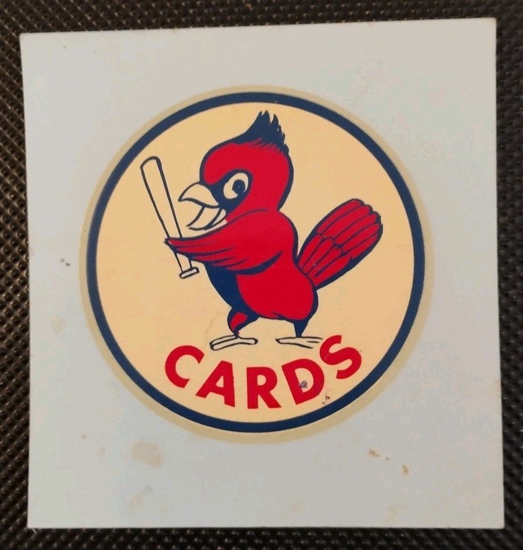 Vintage 1950's-60's St. Louis Cardinals SporTeam Decal Made In USA Rare Nice!