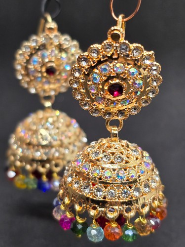 Pakistanische handgefertigte Jhumka - Ohrringe - neuer Stil - Bild 23 von 39