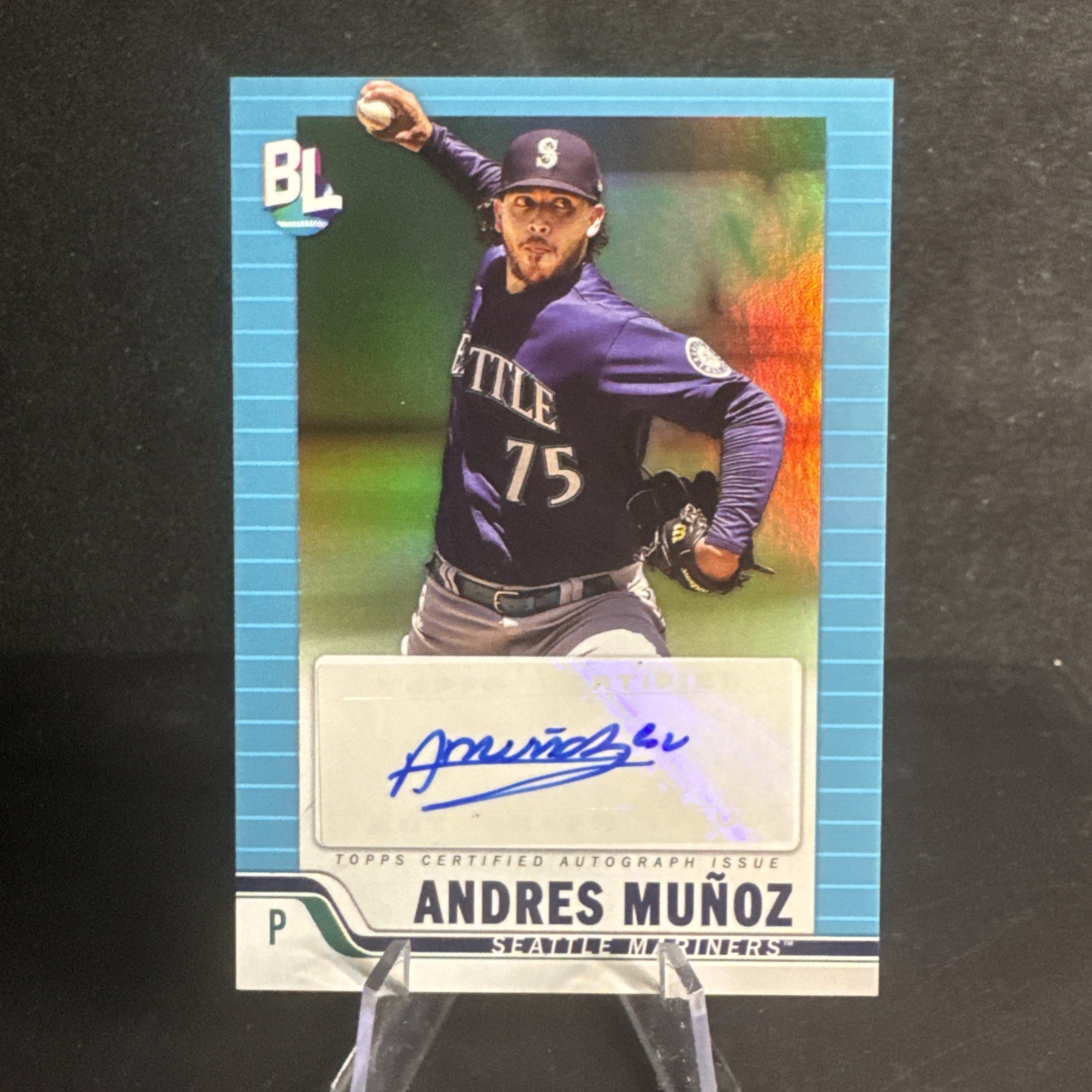 2023 Topps Big League ANDRES MUNOZ Blue Foil AUTO #BLA-MUN