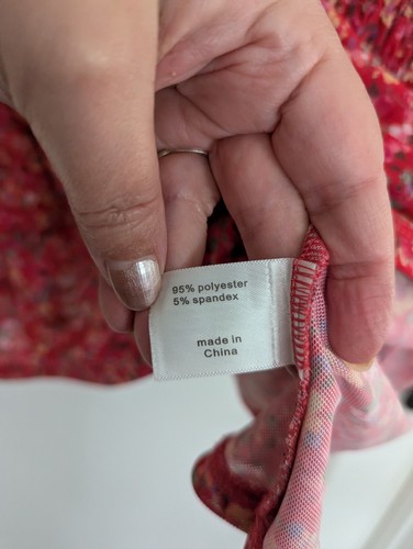 Camicetta Lane Bryant Ditsy floreale babydoll elasticizzata ventilata fumè lusinghiera 18/20 - Foto 5 di 10