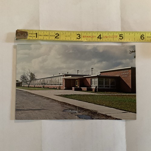 Vintage Gillespie Illinois Elementary School Postcard