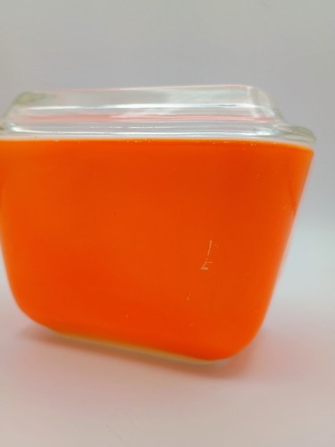 Vintage Pyrex "Friendship Orange" Small Refrigerator Dish - Picture 12 of 16