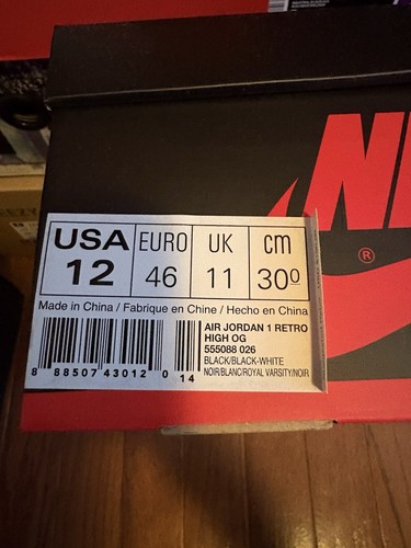 Size 12 - Jordan 1 Retro High OG Top 3 555088-026 - NEW IN HAND - Picture 7 of 7