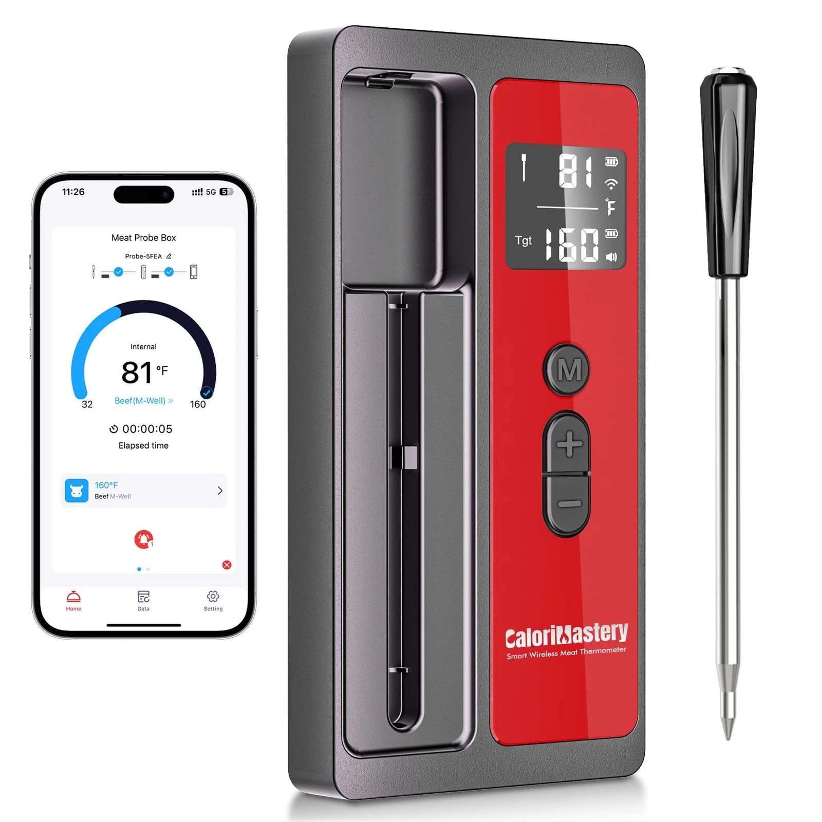 Wireless Smart Bluetooth Meat Thermometer Digital for BBQ, Grill, Oven, Smoke...
Opens in a new wind