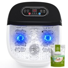 Foot Spa Bath Massager with Heat,Adjustable Temperature, Bubble and 8 Rollers