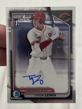 2024 Bowman Draft Tyson Lewis Auto 1st Chrome Reds CPA-TL