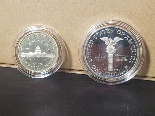 1989 Congressional Commemorative Coin 2 pc. Proof Set with Original Packaging - Picture 5 of 16