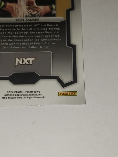 2024 Panini Prizm WWE NXT #116 Izzi Dame Wrestling Trading Card - Picture 11 of 12