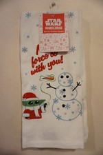 Disney Star Wars Mandalorian Baby Yoda 2 Pack Kitchen Towels NWT