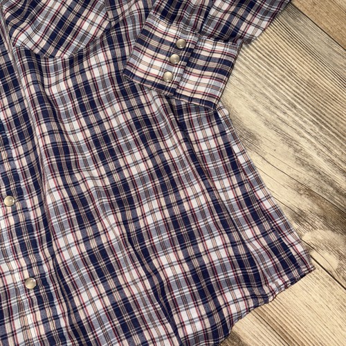 Vintage 70s McGregor Pearl Snap Thin Button Up Long Sleeve Plaid Shirt medium - Picture 4 of 23