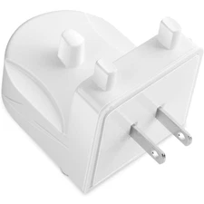 White Travel Portable Wall Plug Charger Oral-B Braun Electric Toothbrush Holder