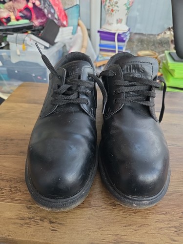 Dr Martens Steel Toe Black Industrial Black slip resistant Shoes Uk 9 Preloved - Picture 2 of 9