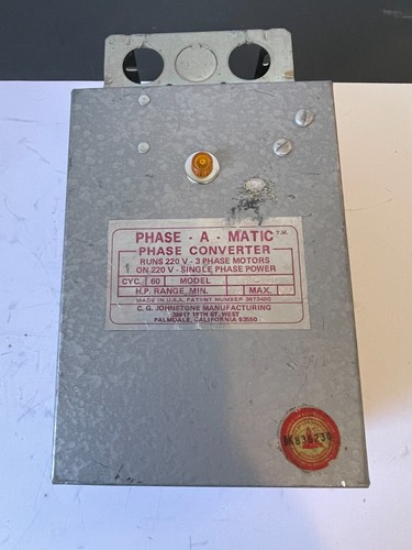PHASE-A-MATIC Modell PAM-100 Statischer 3 Phasen Wandler - Bild 6 von 6