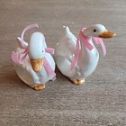Pair Of Duck Goose Ceramic Porcelain Napkin Rings Takahashi Japan