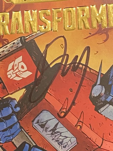 TRANSFORMERS #1 | Tenth Printing Cvr A Optimus Prime Skybound Gold Foil SIGNED - Picture 2 of 7