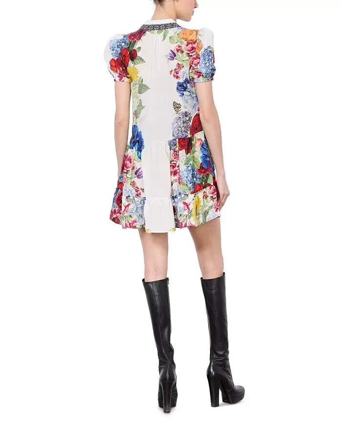 NEW, Alice + Olivia Claire Short Sleeved Tiered Dress Size M #MD1007 - Image 4 of 4