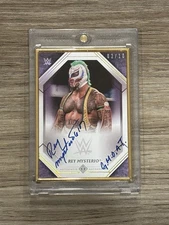 2021 Topps WWE Transcendent Auto Rey Mysterio Gold Framed AUTO 2/10 G.M.O.A.T.
