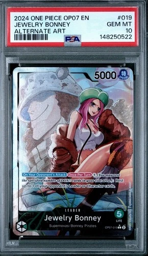PSA 10 JEWELRY BONNEY (OP07-019)(ALT ART) 500 YEARS IN THE FUTURE One Piece Card