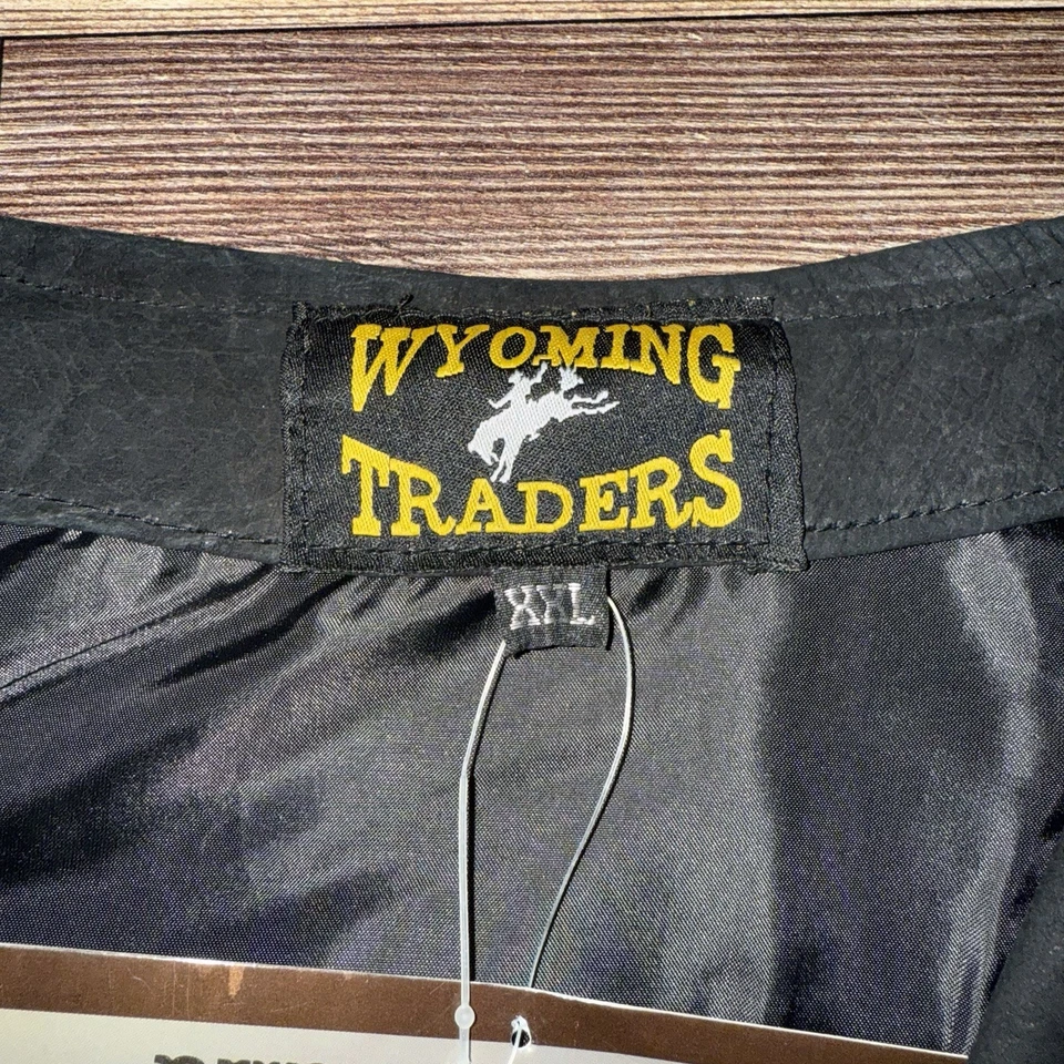 Wyoming Traders Buffalo Leather Vest 2XL Button Up Western Cowboy Ranch Wear NEW - Image 3 of 4