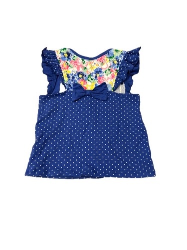 Disney Minnie Girls 2 Piece Scooter Set Size 4T Blue Shirt Floral Skirt - Picture 4 of 7