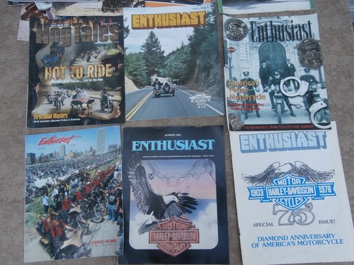 61 revistas de motocicletas Harley Davidson Enthusiast & Hog Tales años 70-90 - Imagen 3 de 11