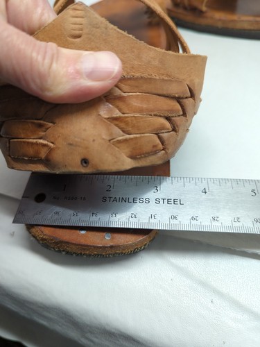Authentic Mexican Huaraches "cien clavos" Leather Sandals Tire Sole Mex Sz 29 - Picture 13 of 20